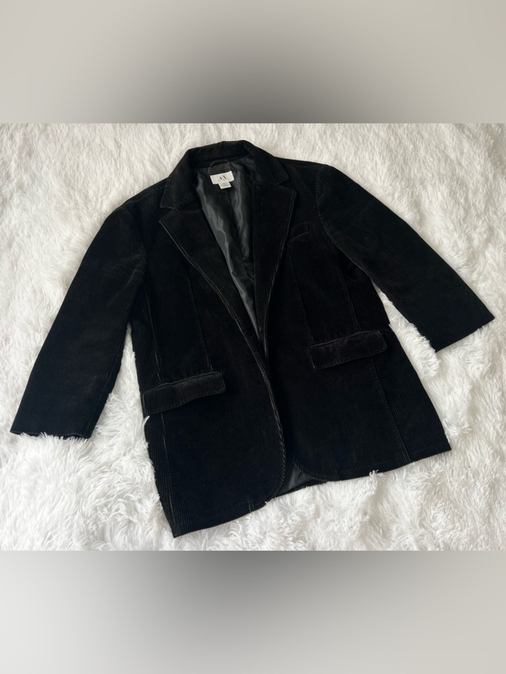 Armani Exchange Blazer Black Velvet Men’s Size L Classic Tailored Jacket